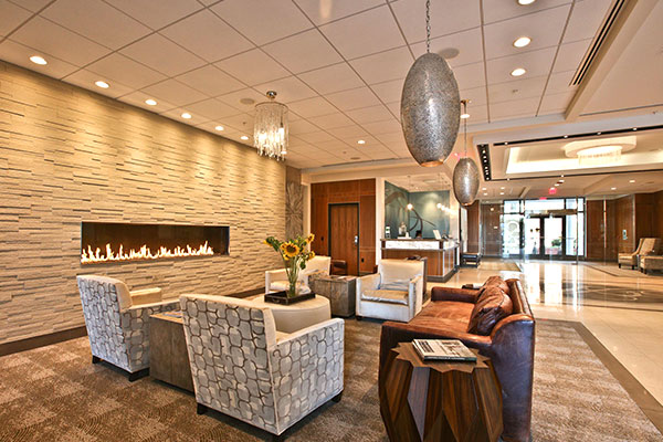 Lobby in one of Van Metre apartment buildings.